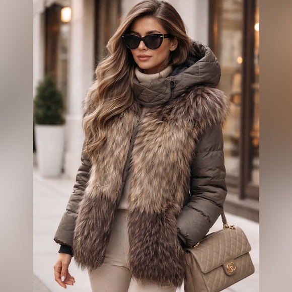 Moncler Jackets & Blazers - Moncler Oversized Puffer Jacket with Multicolor Fox Fur – Limited Edition 🤍